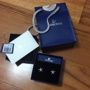 Swarovski starfish earrings. New in box